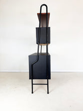 Afbeelding in Gallery-weergave laden, Vintage Wandkast, Mahonie en Skai
