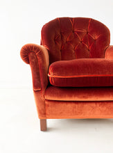 Afbeelding in Gallery-weergave laden, Roestoranje Fluwelen Fauteuil