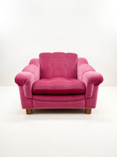 Afbeelding in Gallery-weergave laden, Royaal Roze Mohair Velours Fauteuil