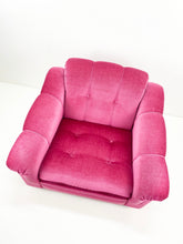 Afbeelding in Gallery-weergave laden, Royaal Roze Mohair Velours Fauteuil