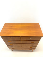 Afbeelding in Gallery-weergave laden, Hoge Mid-Century Teak Ladekast