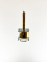 Afbeelding in Gallery-weergave laden, Brass Crystal Hanging Lamp
