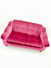Afbeelding in Gallery-weergave laden, Royaal Roze Mohair Velours Bank
